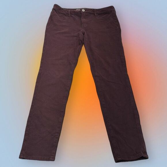 AMERICAN EAGLE Women’s 10 Burgundy JEGGING Jeans - Picture 2 of 4